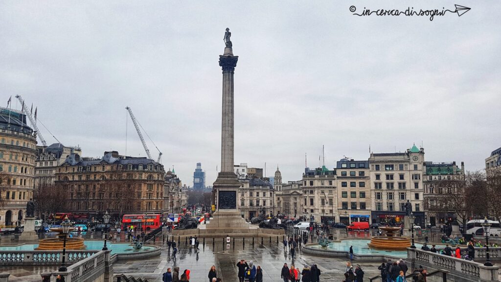 Trafalgar Square. Cinque giorni a Londra.