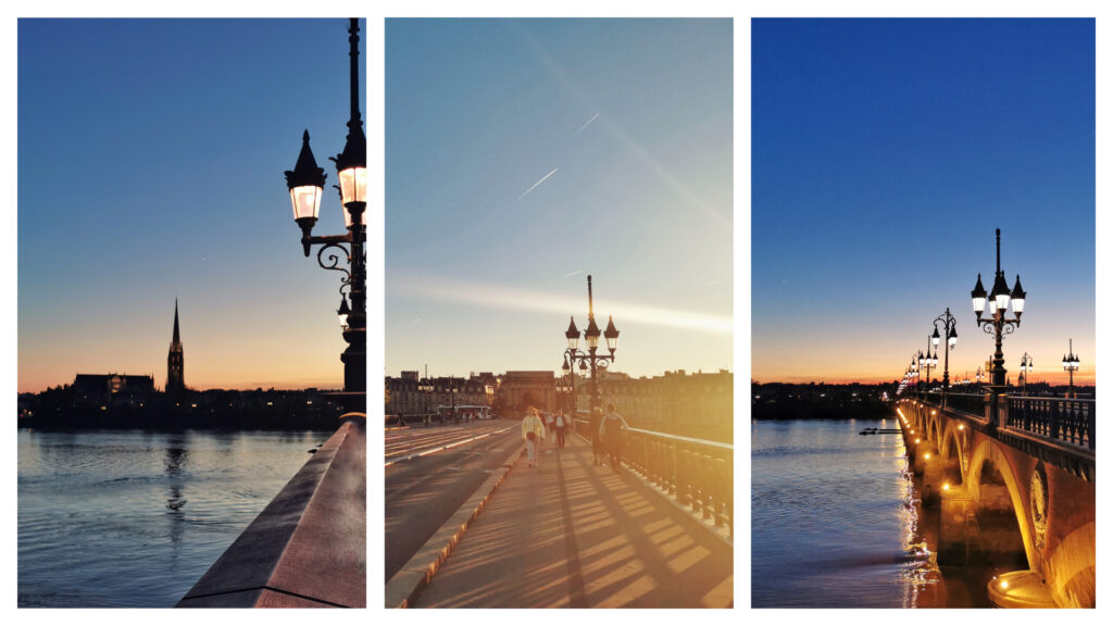 il pont de pierre al tramonto